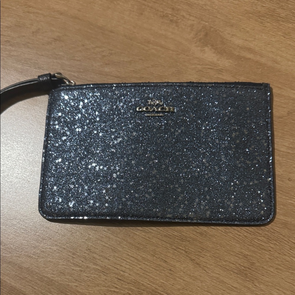 Coach Sparkling blue wristlet